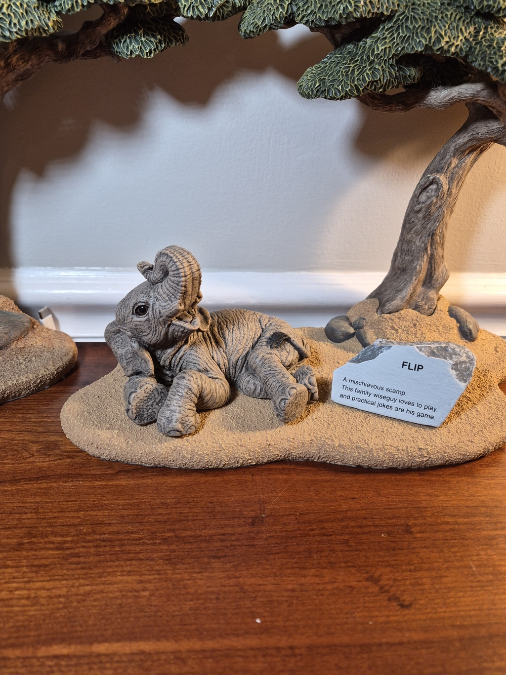 The Herd "Flip" Elephant Sculpture  (Landscape And Trees Not Included)